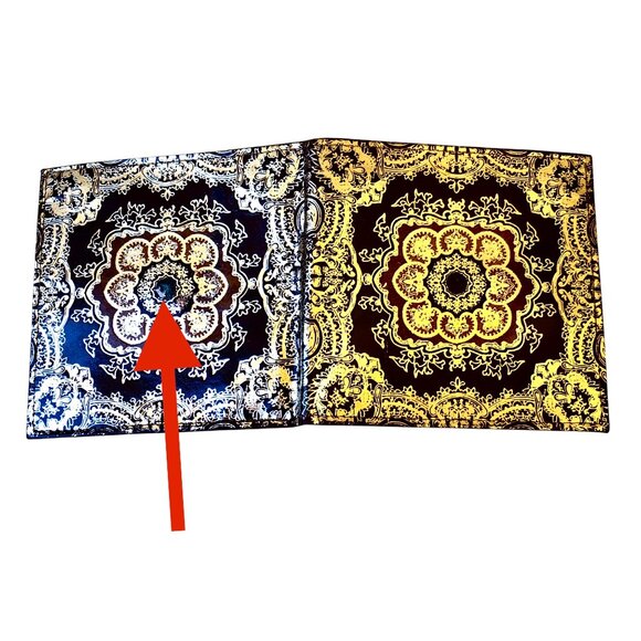 Mannelli Florence Italy Pelletterie Vintage Wallet Bi-Fold Change Gold Embossed - Picture 13 of 14